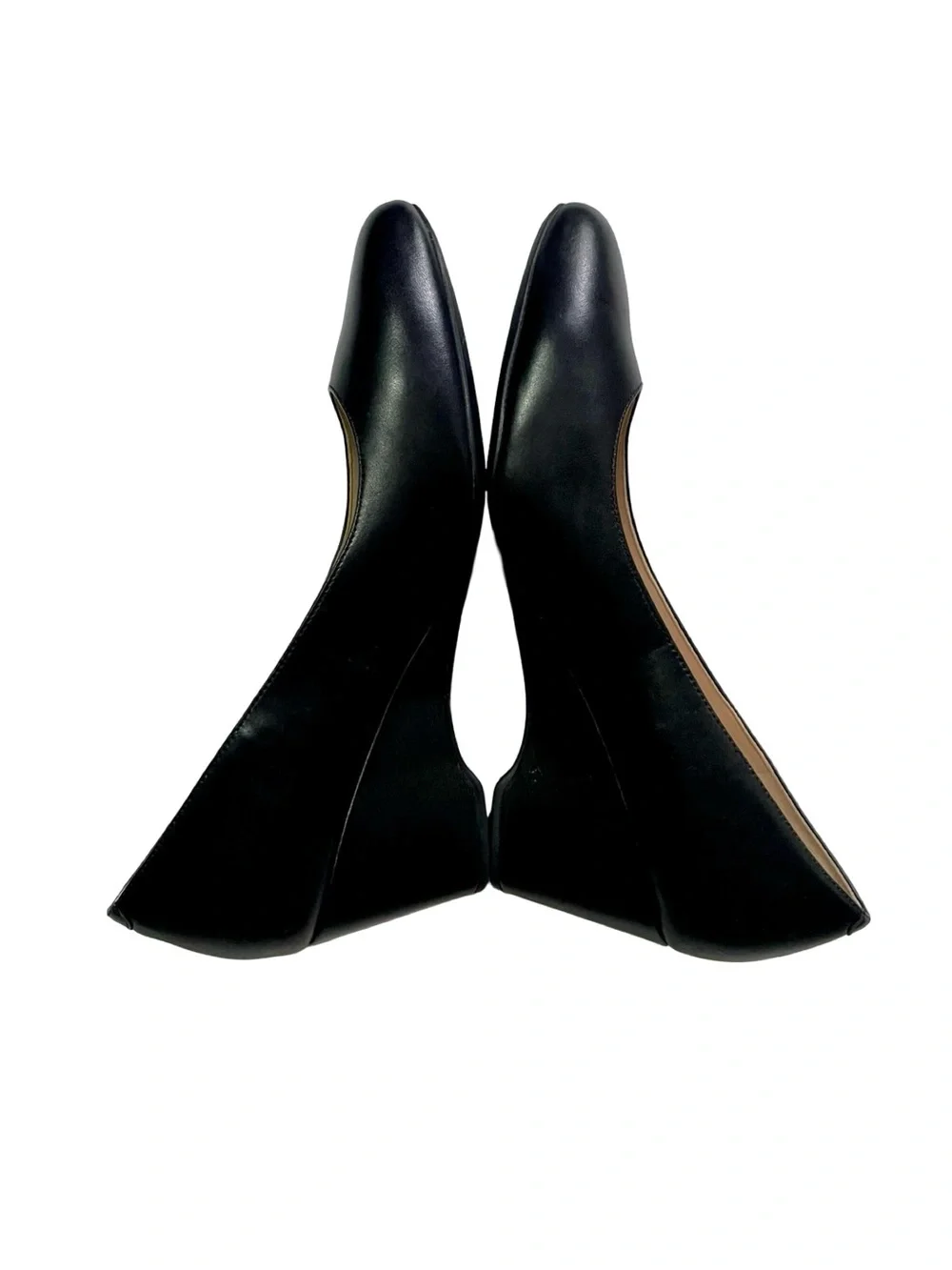 Cole Haan The Go To Grand.OS Black Leather Wedge Pumps Size 8